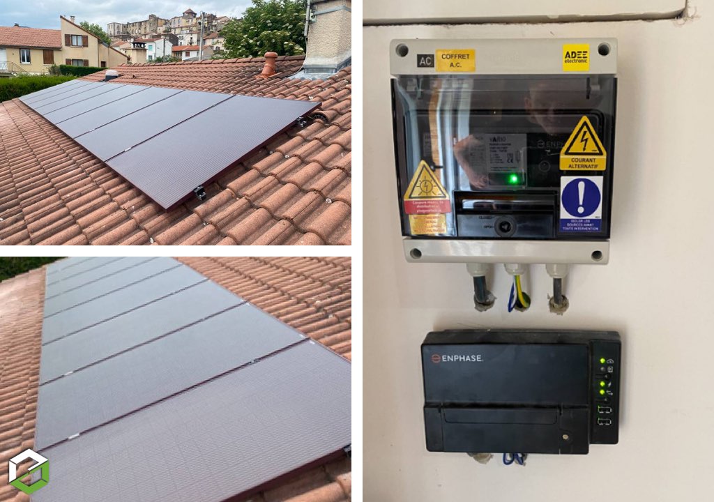 installation d'un champ photovoltaique rouge en autoconsommation et reventue du surplus secteur des batiments de france