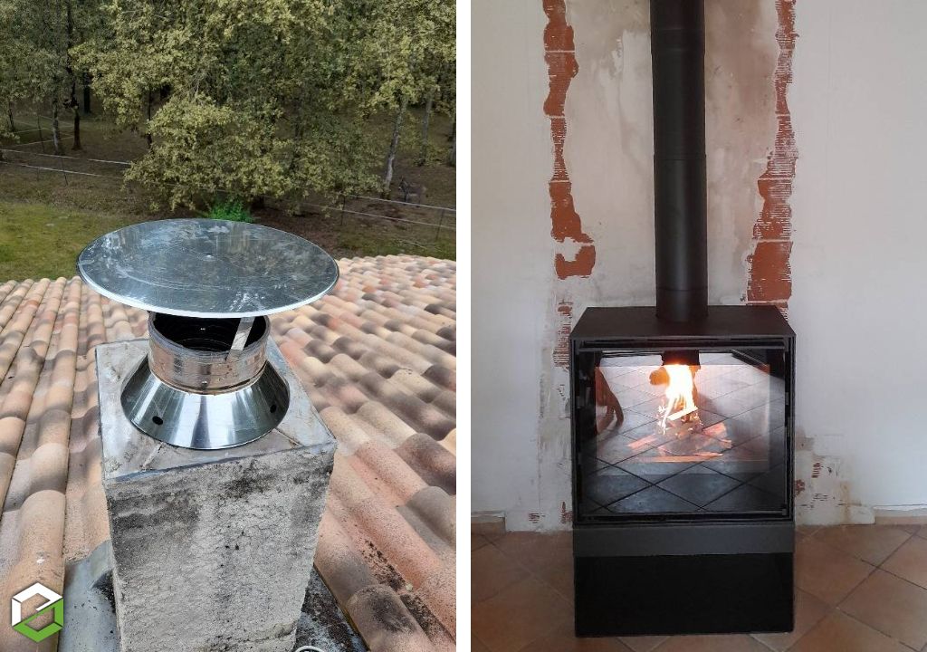 Installateur poêle à bois en remplacement de foyer ouvert . Entreprise RGE -Gironde (33)
