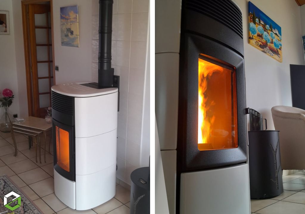 Installation poêle à granulés MCZ en remplacement d'un foyer ouvert -Entreprise rge-Gironde (33)