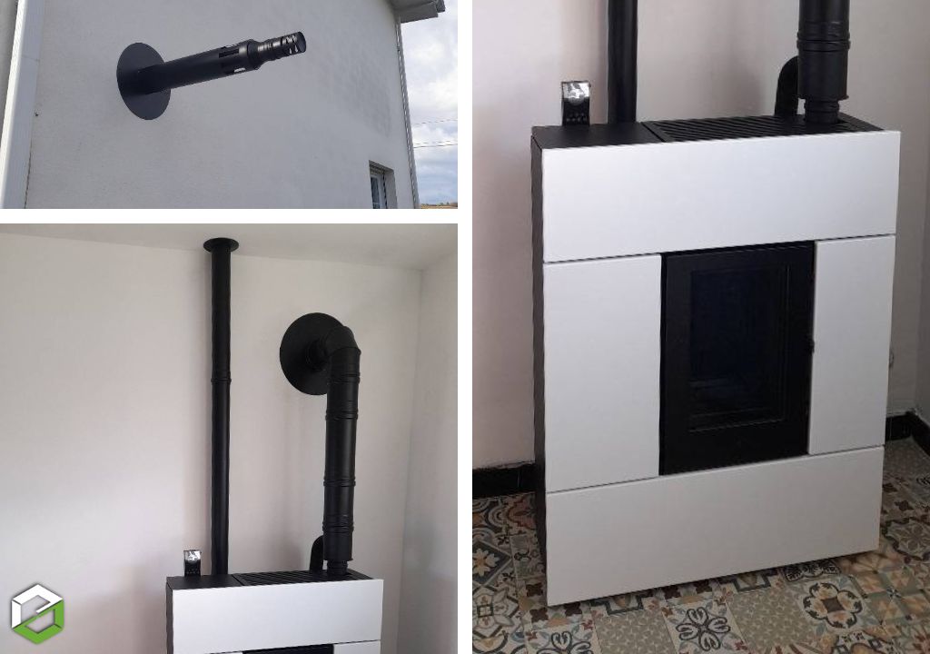 Installation d'un poêle a granulés MCZ Ray en ventouse - Entreprise Agréé RGE-Gironde (33)