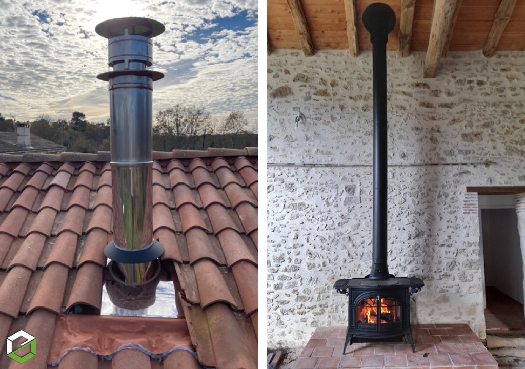 Installation d’un poêle à bois puissant pour grandes pièces - Vermont Castings-Gironde (33)