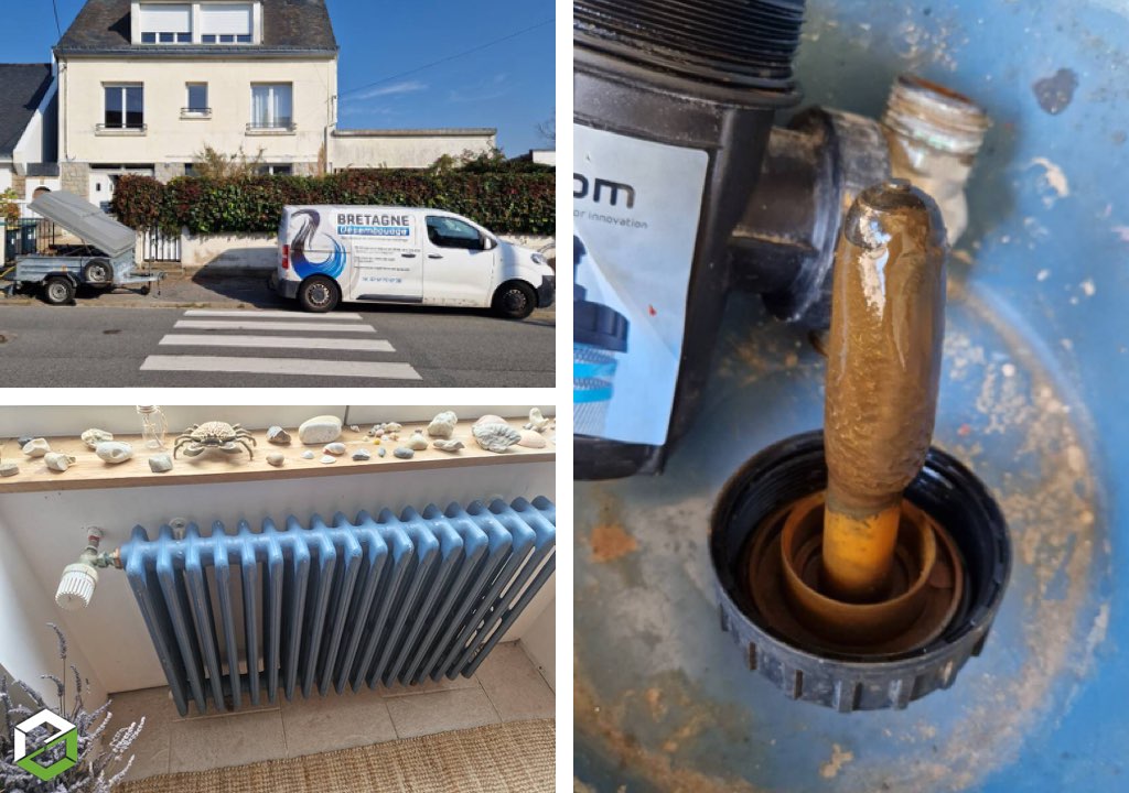 Consultez la chantier : désembouage circuit radiateur dans le cadre du remplacement de la chaudière gaz 