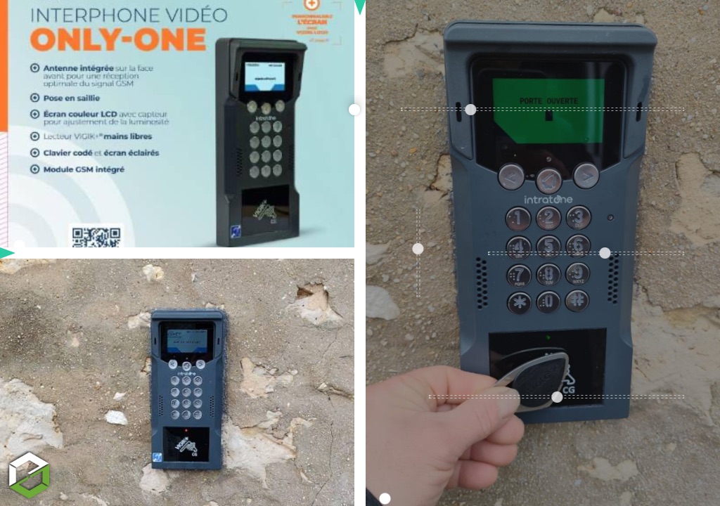 Contrôle d'accès vidéo connecté 4G INTRATONE 