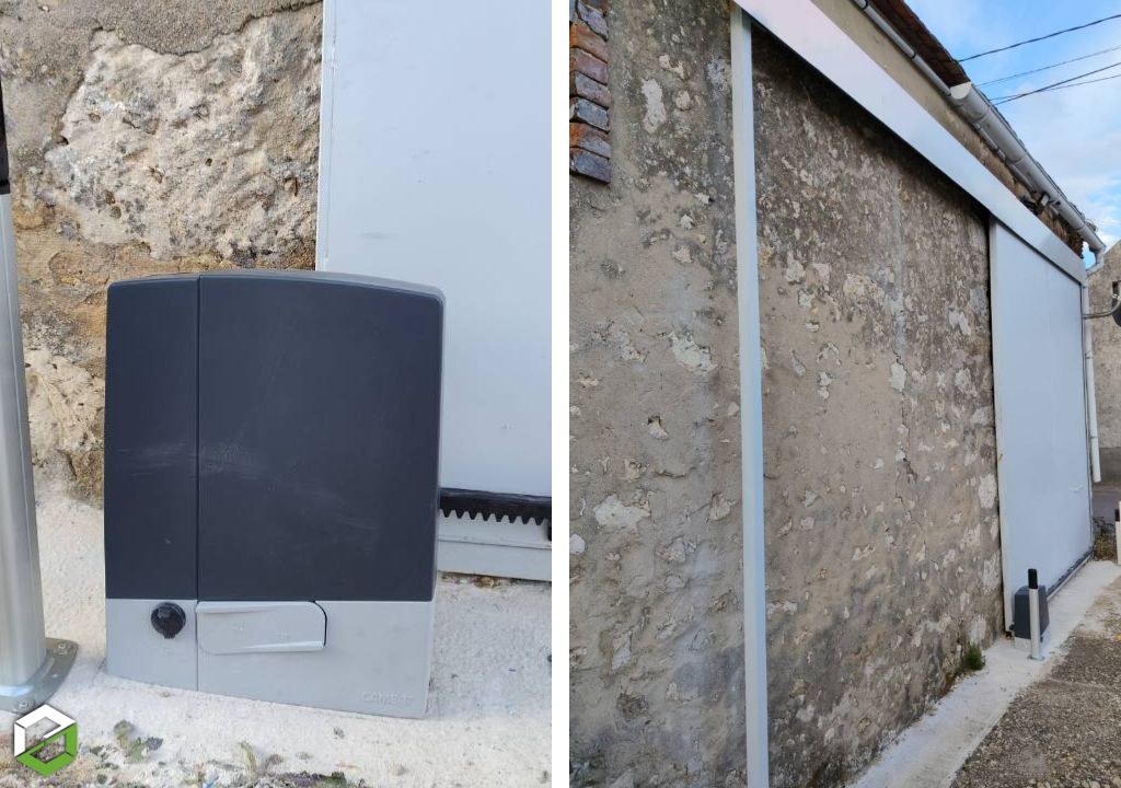 Motorisation CAME connectée pour une porte coulissante d'un entrepôt