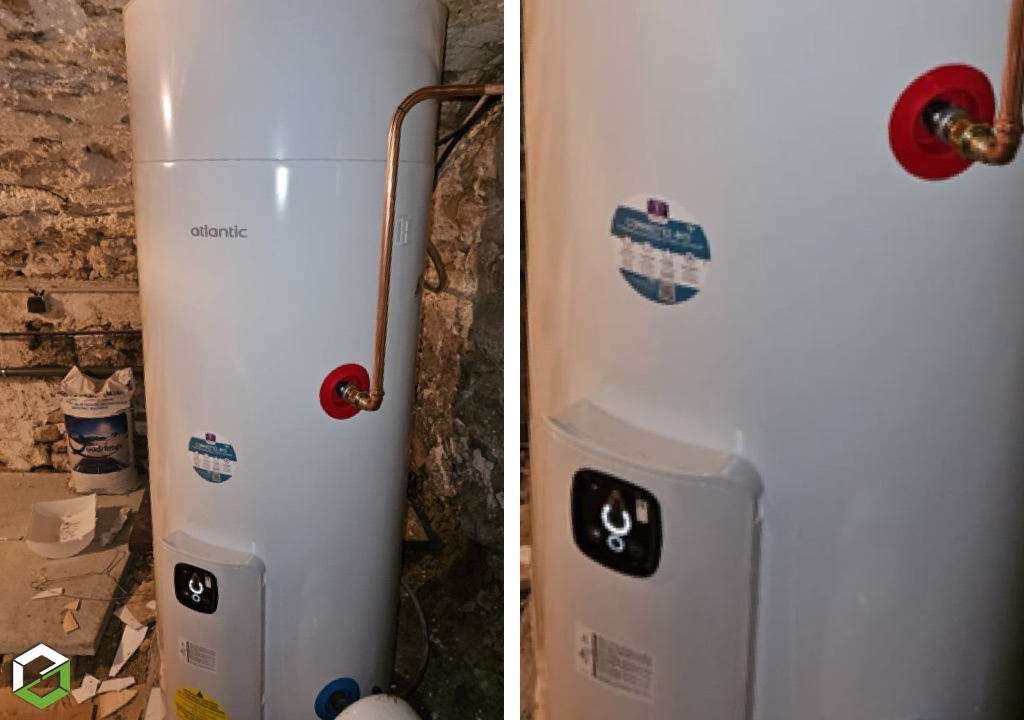 Installation d'un chauffe eau thermodynamique Atlantic