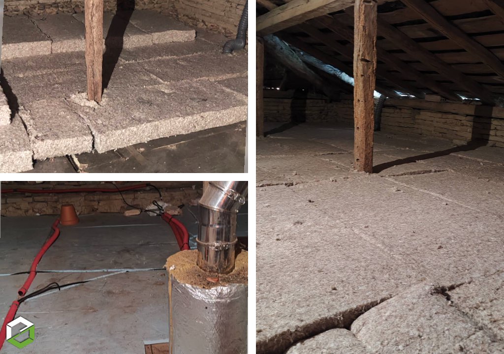 Consultez la chantier : isolation thermique de combles perdus avec des panneaux de chanvre coton lin rge qualibat