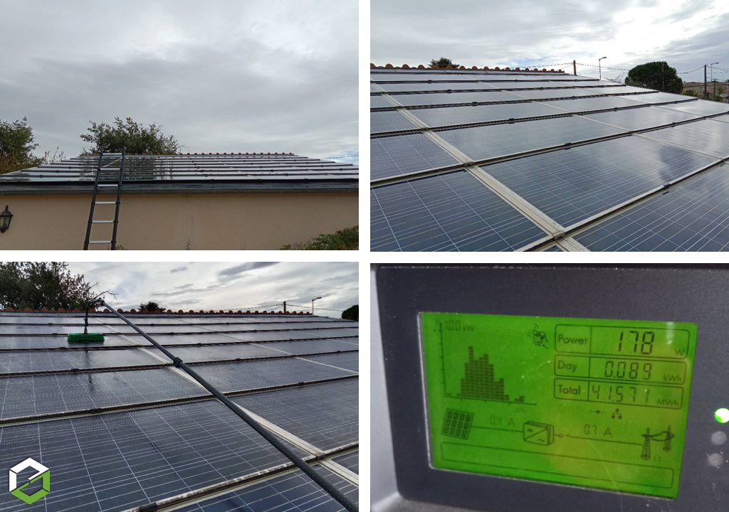 Nettoyage de panneaux photovoltaiques