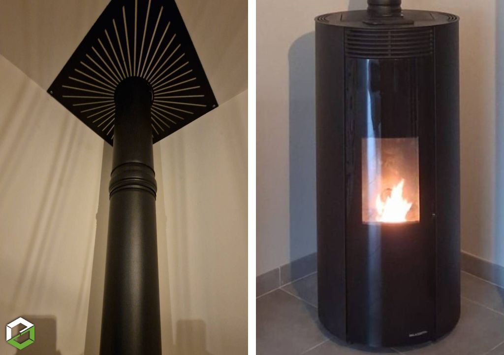 Ets CAP BIO NRJ : Pose d'un poêle à granulés Palazzetti