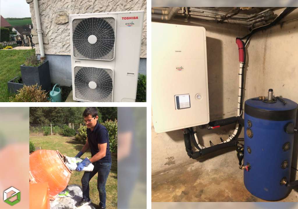 Installation d'une pompe à chaleur Toshiba -  Poigny-la-Forêt  (78) - Entreprise RGE QualiPAC