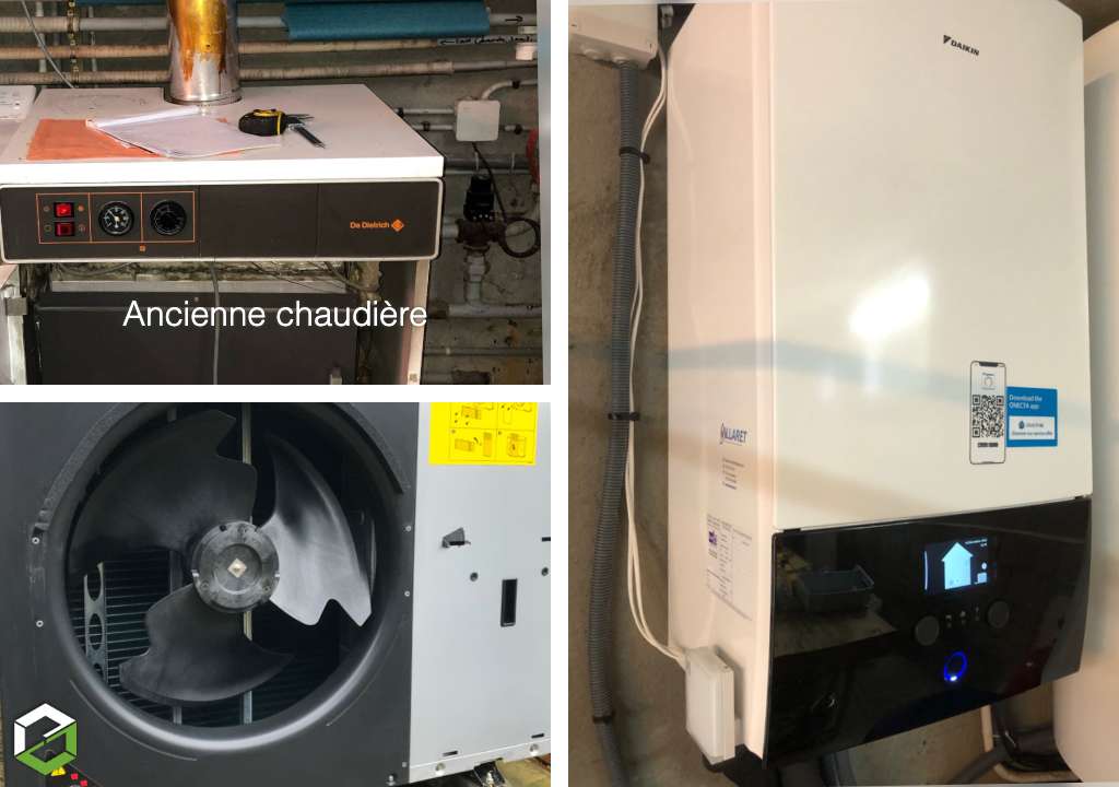 installation d'une pompe à chaleur daikin air eau 