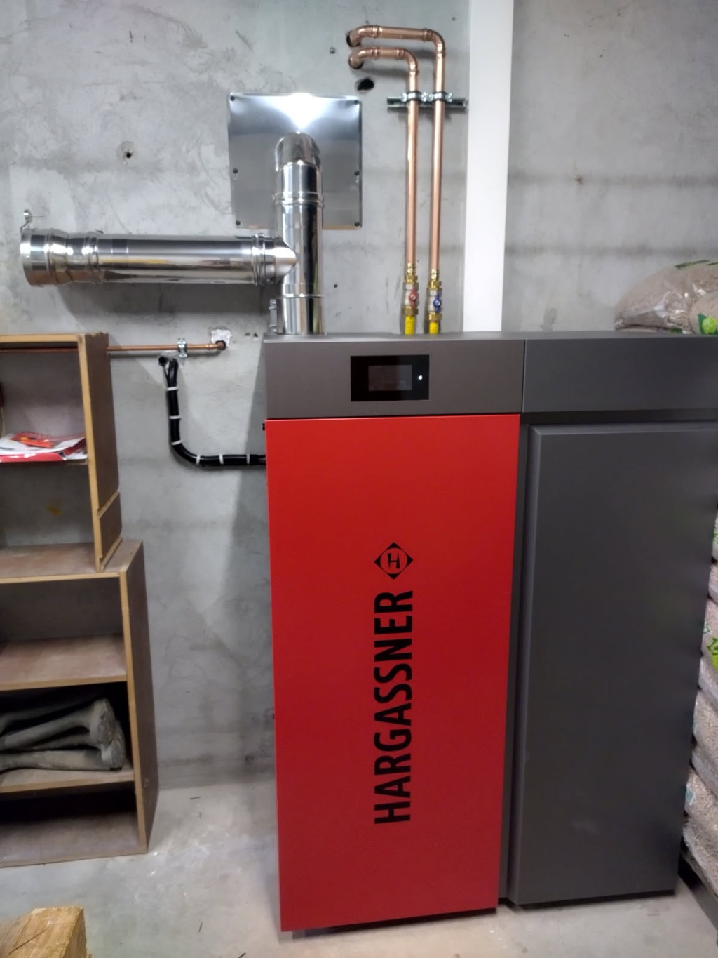 JAEGER Frères (isicap 69) : Installation d'une chaudière à granulé Hargassner SMART-PK en remplacement du fioul