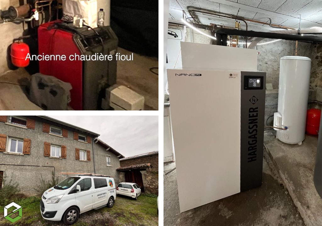 JAEGER Frères (isicap 69) : Installation d'une chaudière HARGASSNER NANO-PK 12 kW dans une location