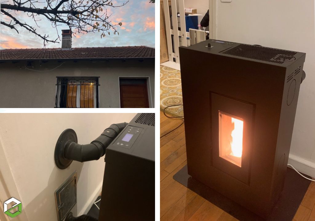 JAEGER Frères (isicap 69) : Installation d'un poêle à granulé CADEL XS7C