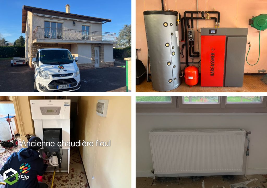 JAEGER Frères (isicap 69) : Remplacement d'une chaudière fioul De Dietrich par une chaudière à granulé Hargassner SMART-PK 17