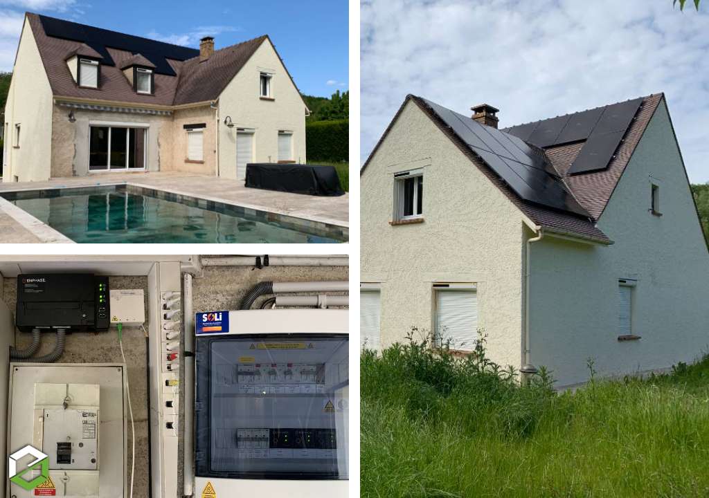 Installation photovoltaïque de 9 kWc sur tuiles plates - RGE QualiPV