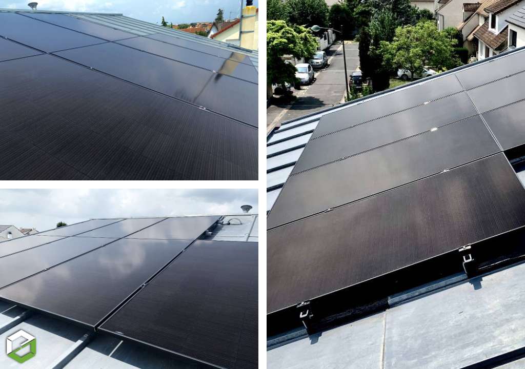 installation photovoltaïque de 3 kwc sur toiture zinc - rge qualipv
