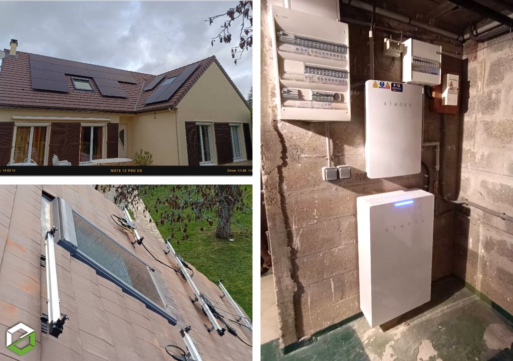 Consultez la chantier : installation de panneaux solaires avec batterie m-battery atmoce
