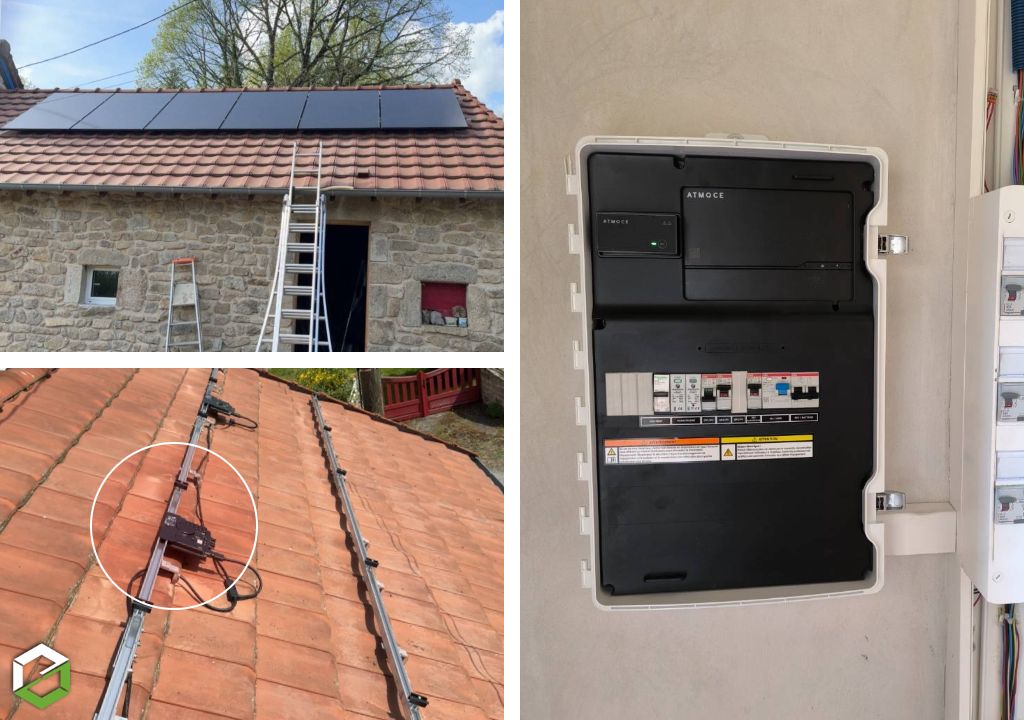 Installation de panneaux photovoltaïques avec batterie de stockage 