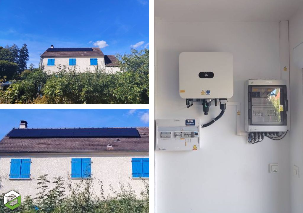 installation photovoltaïque 4 kwc avec onduleur huawei sur toiture tuiles - installateur de l'année depuis 2024