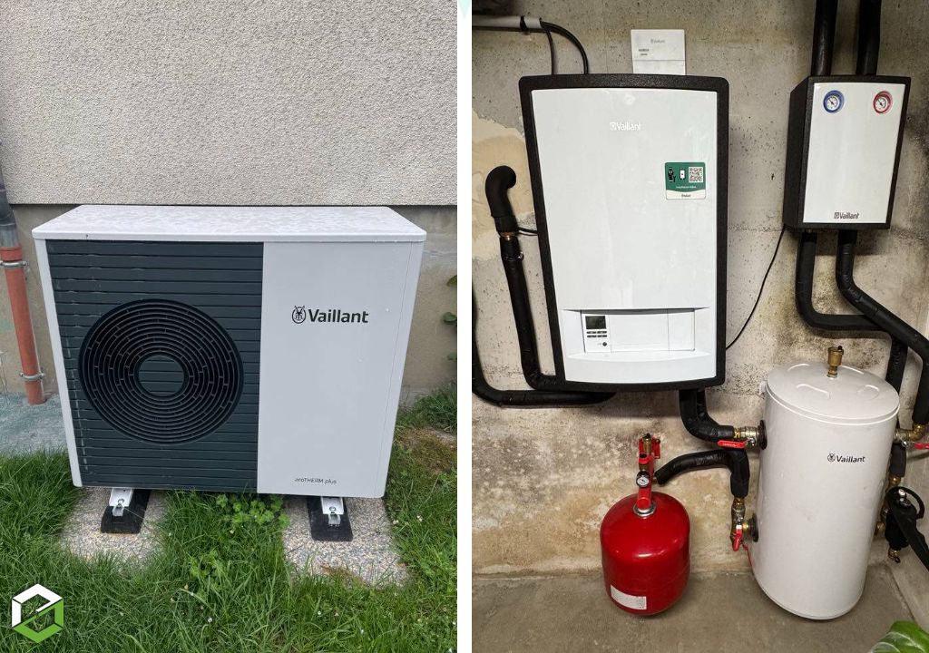 remplacement d'une chaudière fioul par une pompe a chaleur air / eau 
