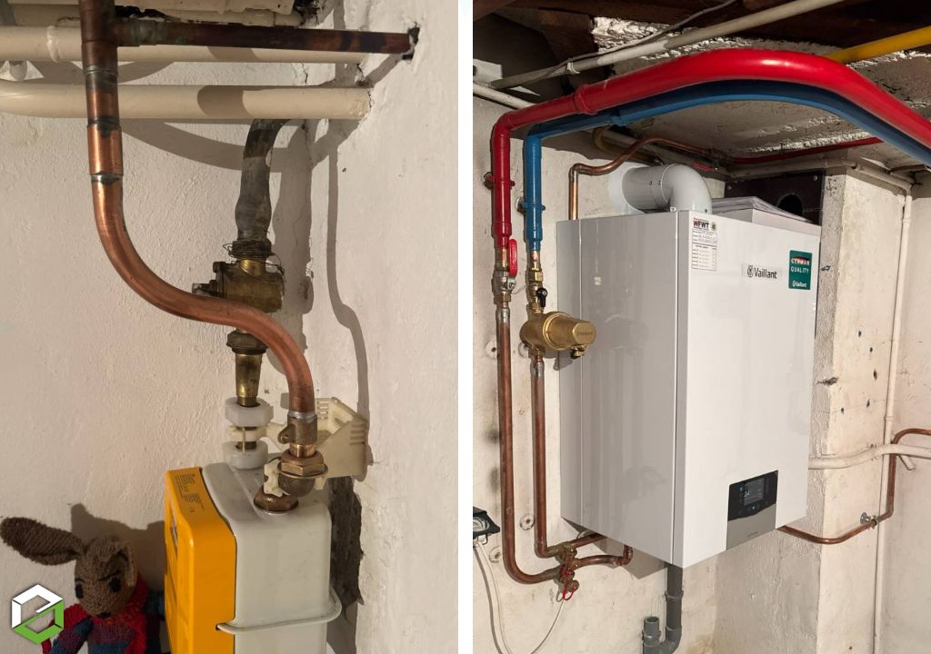 Consultez la chantier : remplacement d'une chaudière gaz condensation