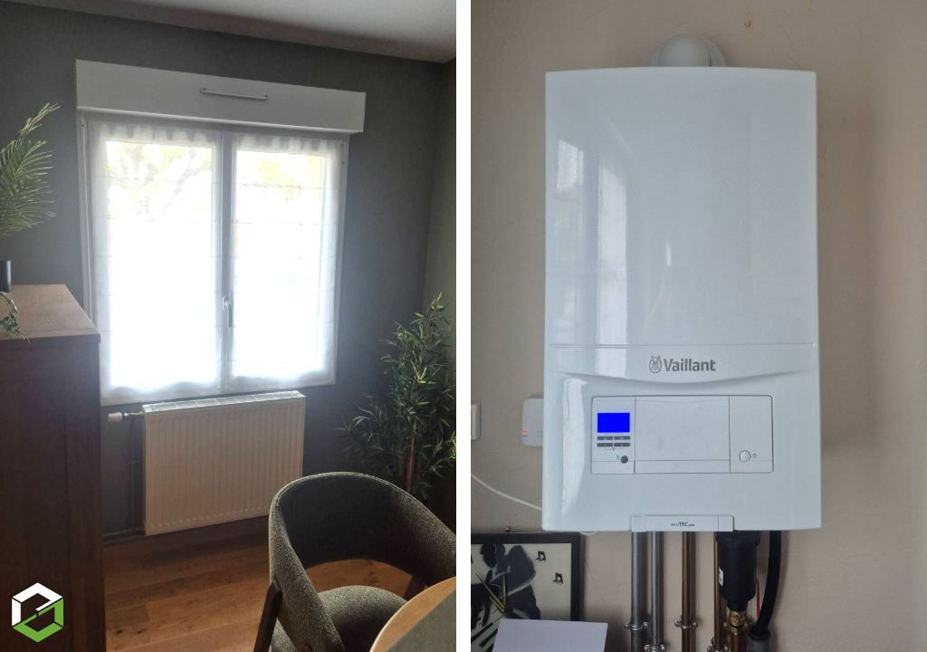 Rénovation d'un chauffage central avec chaudière gaz Vaillant