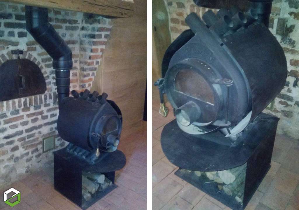 Installation d'un poêle à bois buches Bullerjan au design original - RGE QualiBois-Nièvre (58)