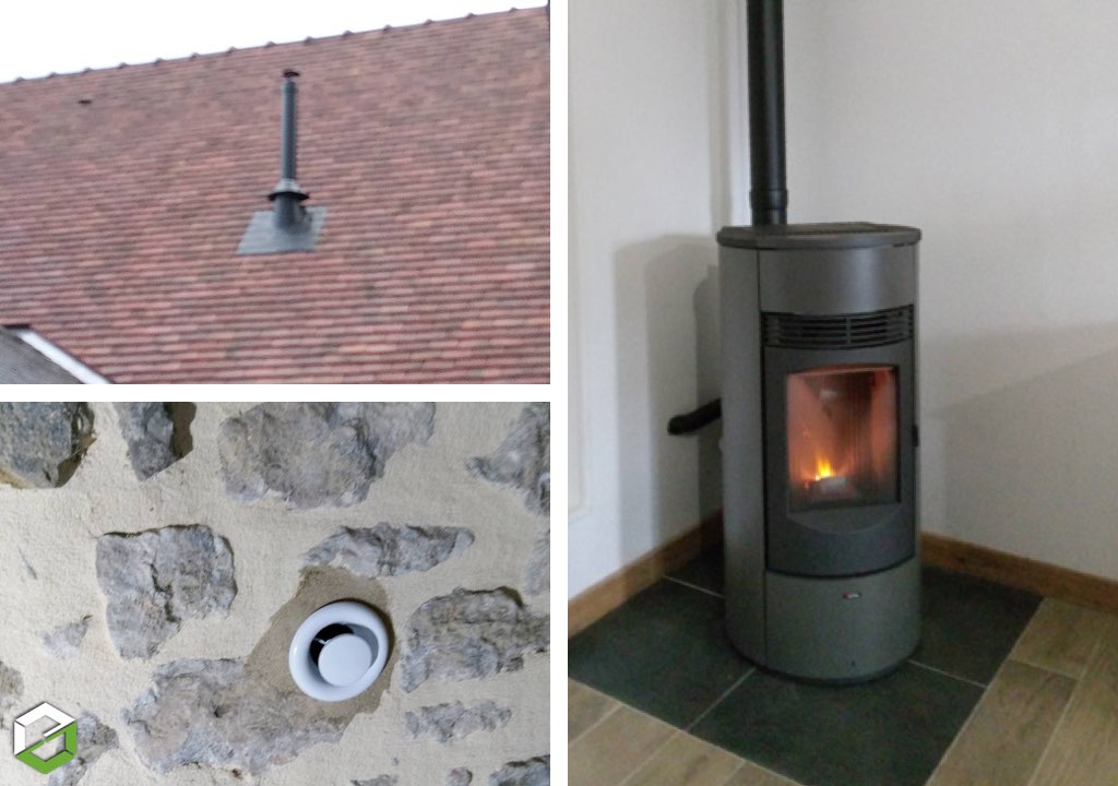 Installation d'un poêle à granulés de bois ARTENSE - Entreprise RGE Qualibois-Nièvre (58)