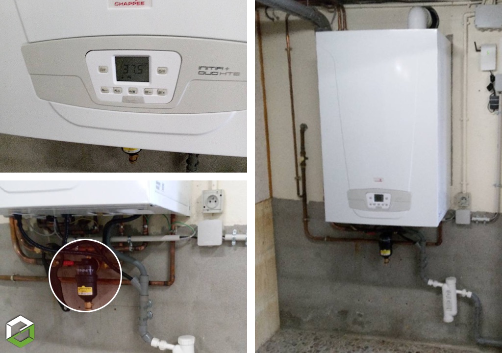 Installation chaudière gaz mixte condensation CHAPPEE en remplacement d'une ancienne chaudière gaz-Nièvre (58)