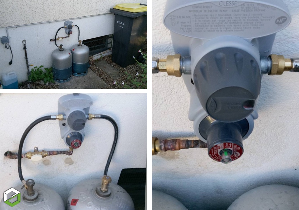 Installation extérieure de bouteilles de gaz propane et raccordement à la cuisinière-Nièvre (58)