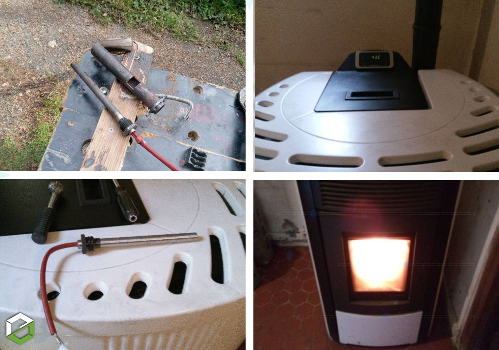 Ets VEJUX Philippe : Dépannage poêle à granulés de bois Palazetti : remplacement bougie allumage