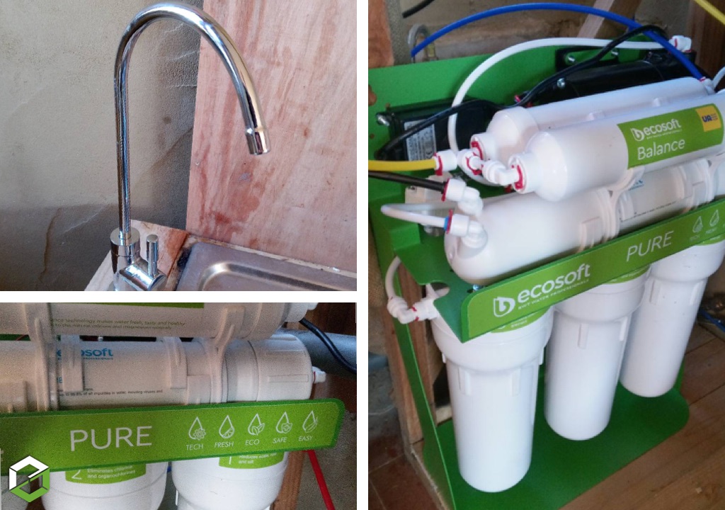 Ets VEJUX Philippe : Installation d'un osmoseur ECOSOFT BWT avec faible rejet et re-minéralisation