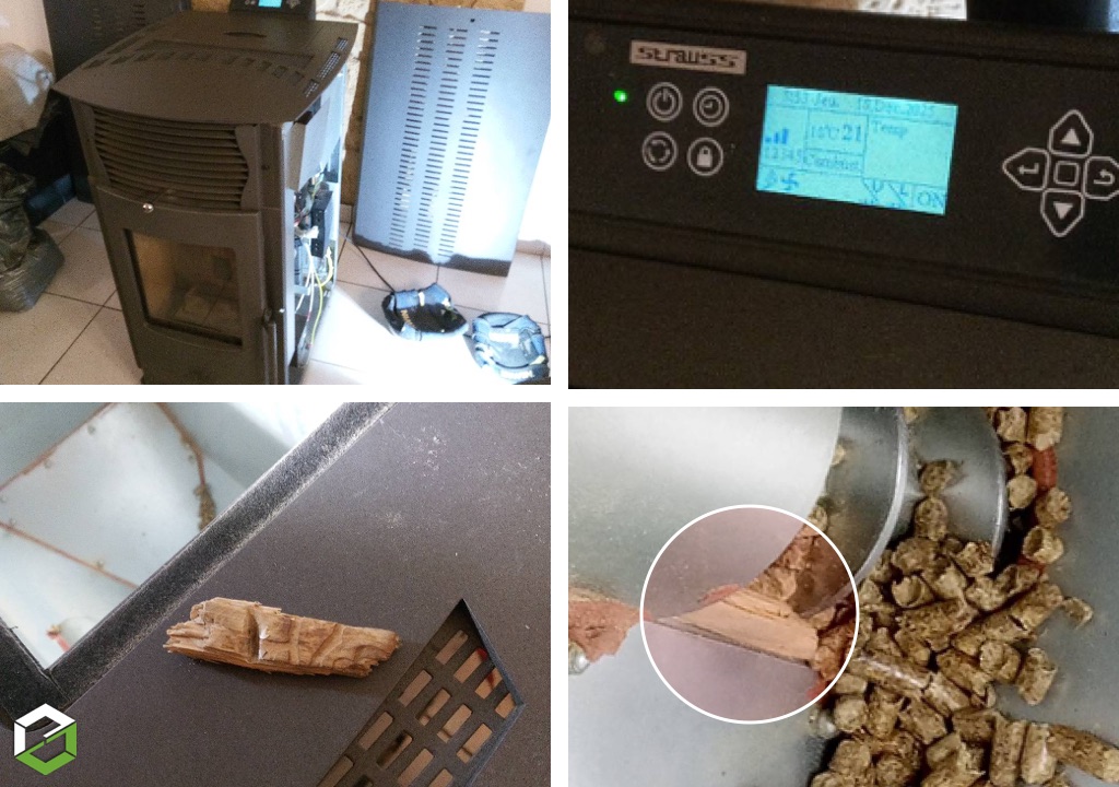 Ets VEJUX Philippe : Dépannage poêle à granulés STRAUSS - vis sans fin bloquée