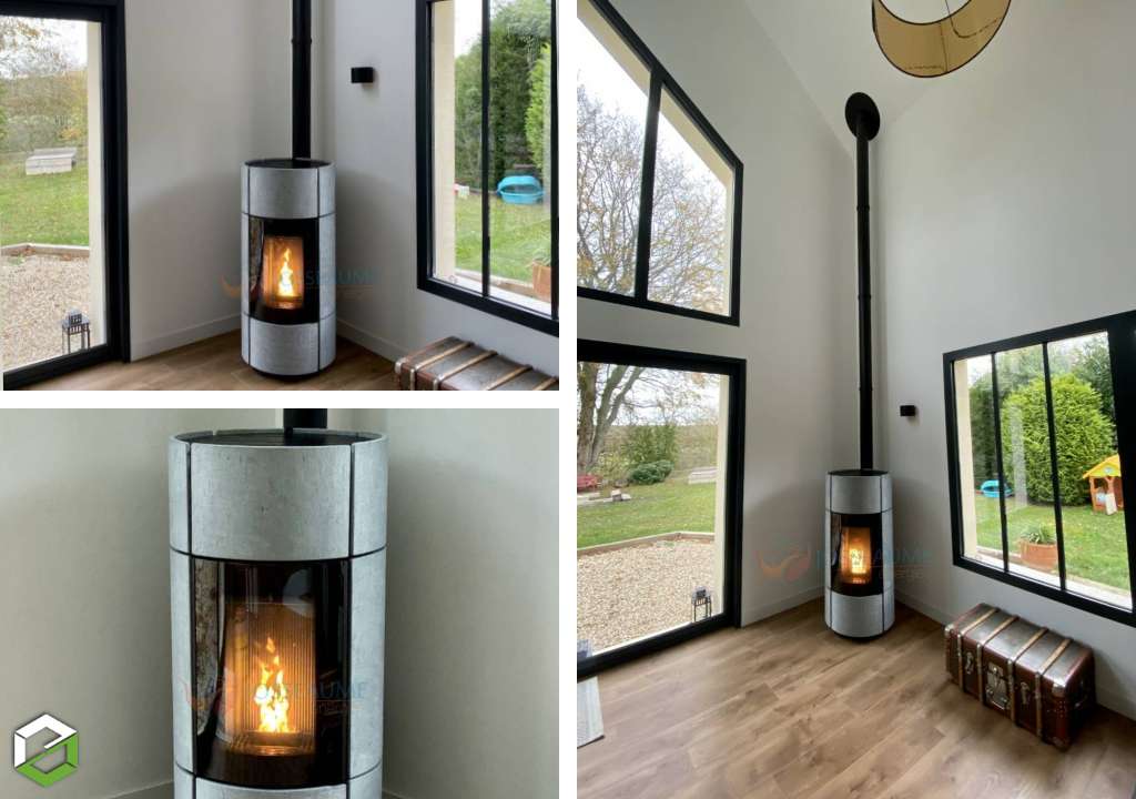 Consultez la chantier : installation d'un poêle à granulés de bois mcz berg - rge qualibois