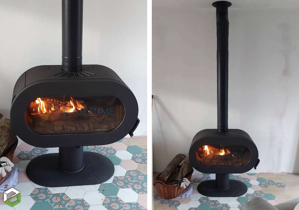 Installation d'un poêle à bois INVICTA FIFTY - RGE QUALIBOIS