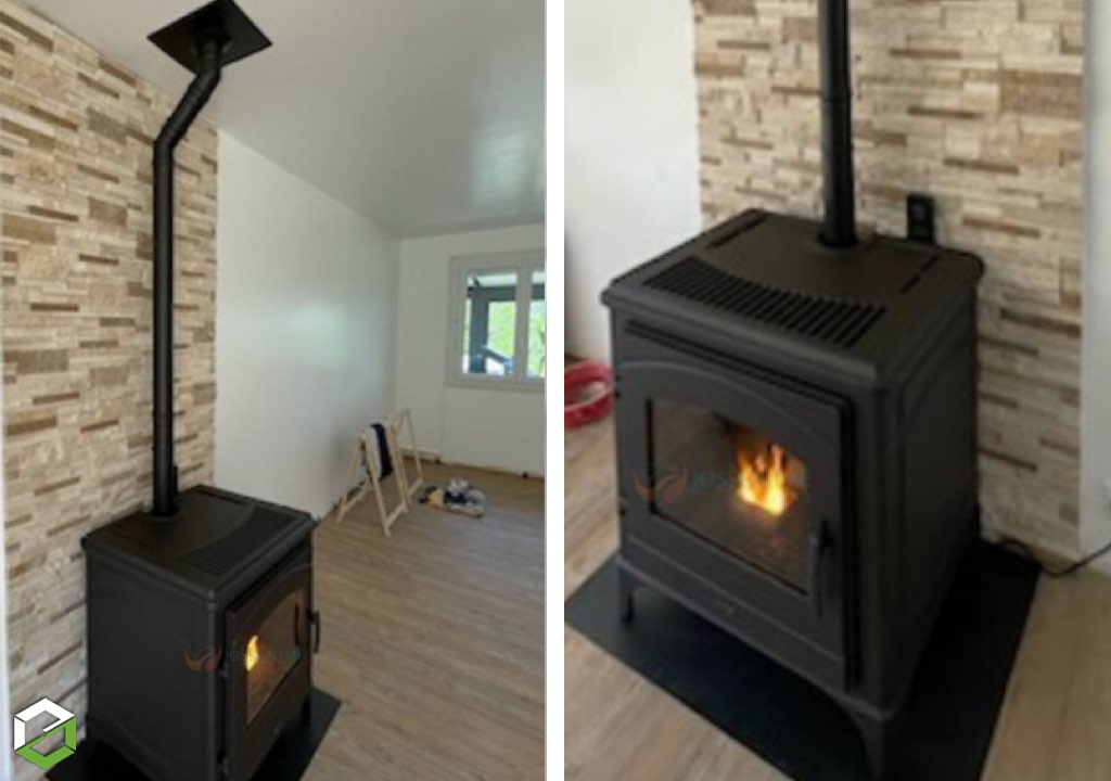 Installation d'un poêle à granulés de bois MCZ DÉCO - RGE QUALIBOIS