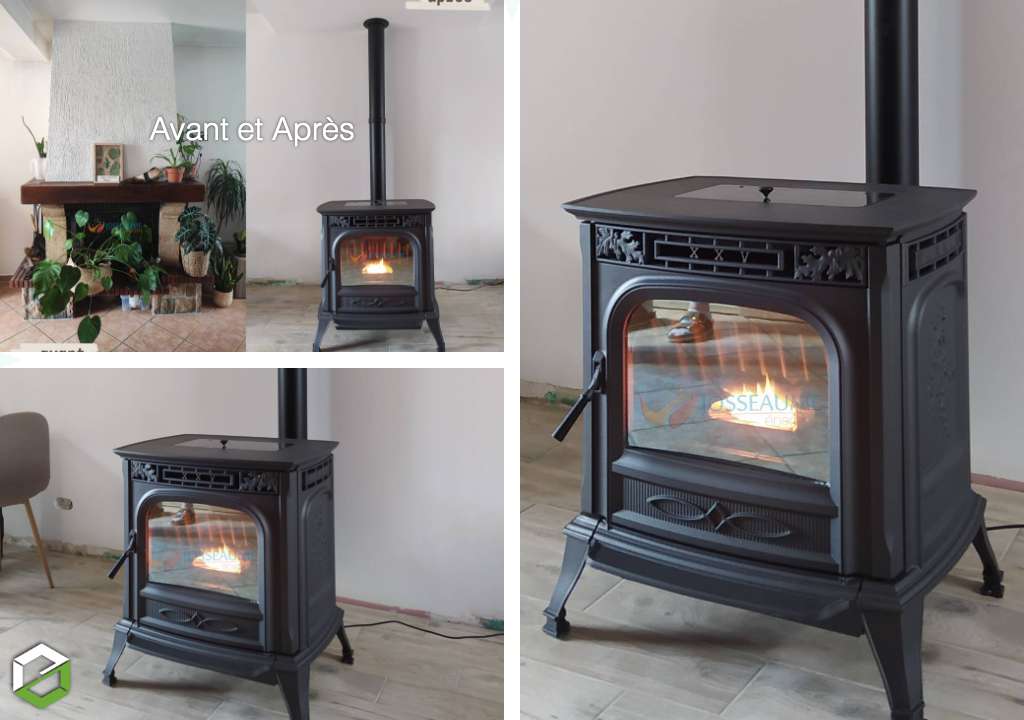 Installation d'un poêle à granulés de bois HARMAN XXV - RGE QUALIBOIS