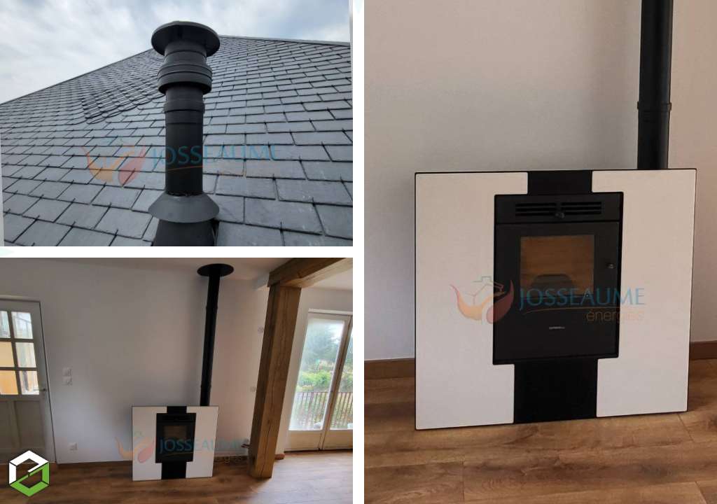 Installation d'un poêle à pellets STOVE ITALY COMPACT - RGE QUALIBOIS