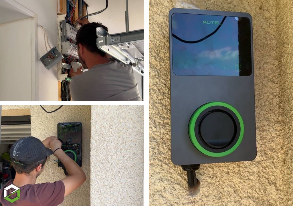 installation d’une borne de recharge électrique autel 
