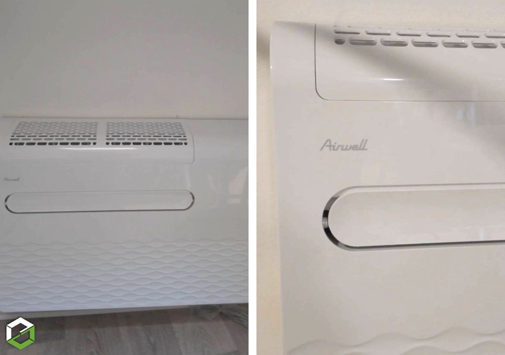 Consultez la chantier : installation de 2 climatiseurs monobloc airwell sans unité extérieure