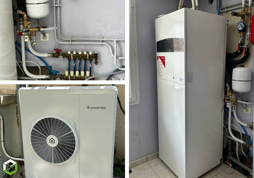 installation d'une pac air eau ariston par chauffagiste rge en pompe à chaleur