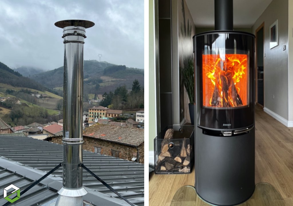 installer un poêle hybride aduro bois et granulés