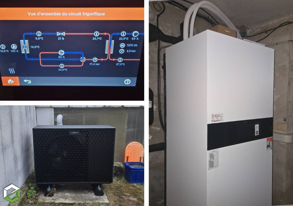 Installation d’une pompe à chaleur air/eau Viessmann Vitocal 222S - Entreprise RGE Quali'PAC-Charente Maritime (17)