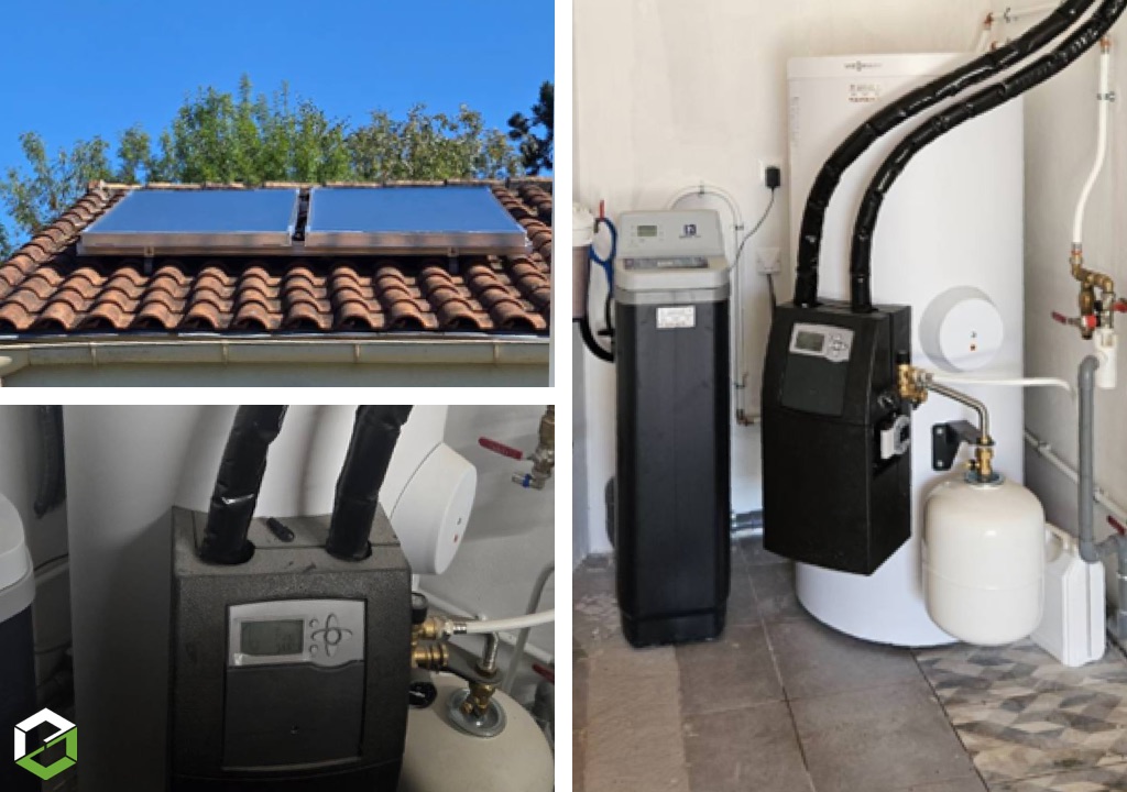 Installation d'un chauffe eau solaire individuel  CESI Viessmann - Entreprise Quali'SOL