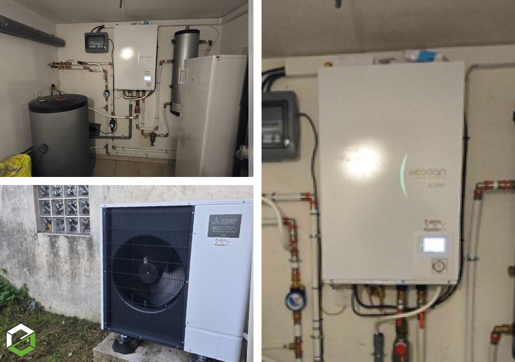 Remplacement d'une Pompe à chaleur Airmat par une Mitsubishi Electric Power inverter, spécialiste PAC. 