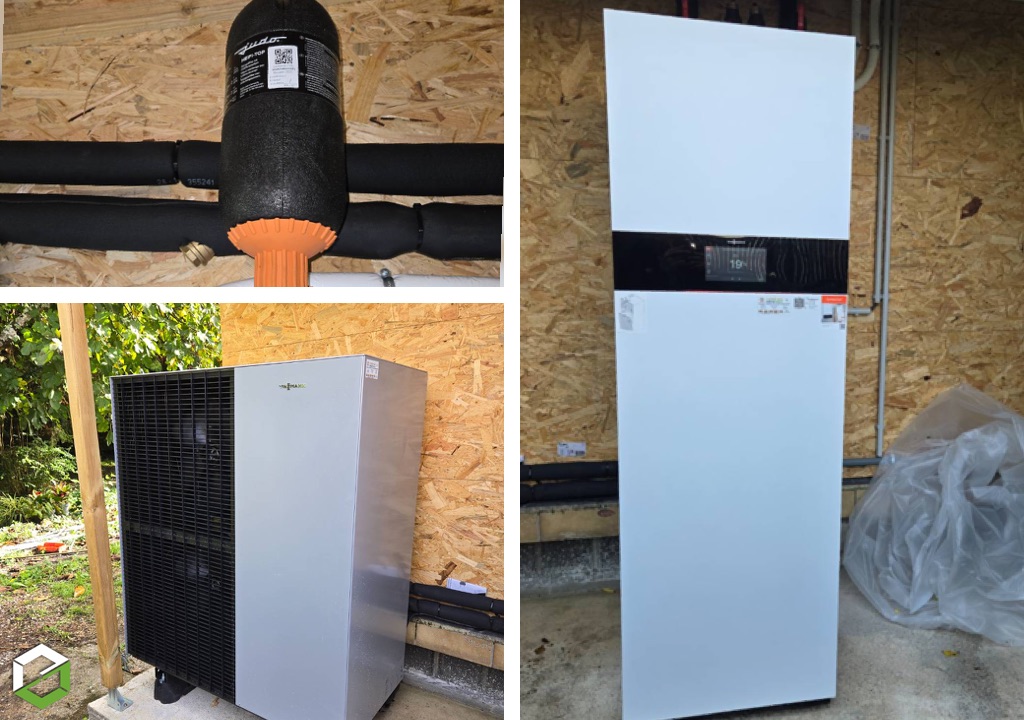 Rénovation globale par une entreprise RGE, installateur pompe à chaleur Viessmann Vitocal 151A