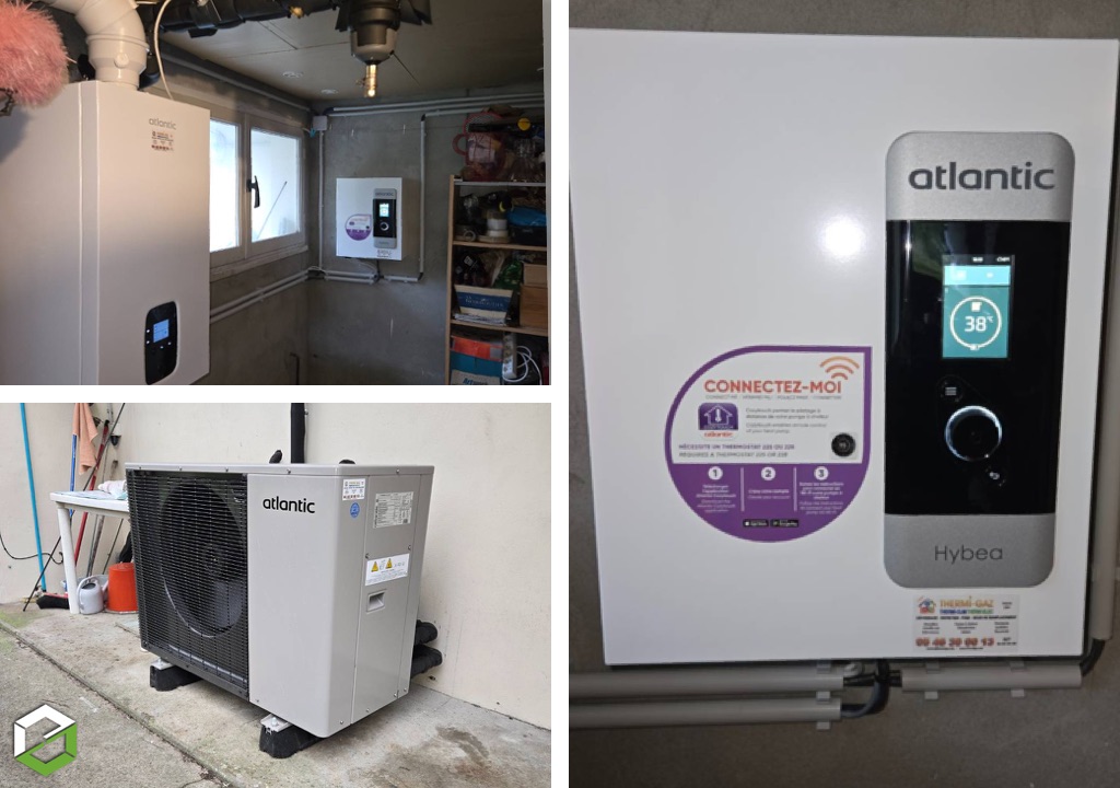 Installation PAC Hybride Atlantic Hybea et Chaudière Naema 30kW – Chauffage & ECS-Charente Maritime (17)