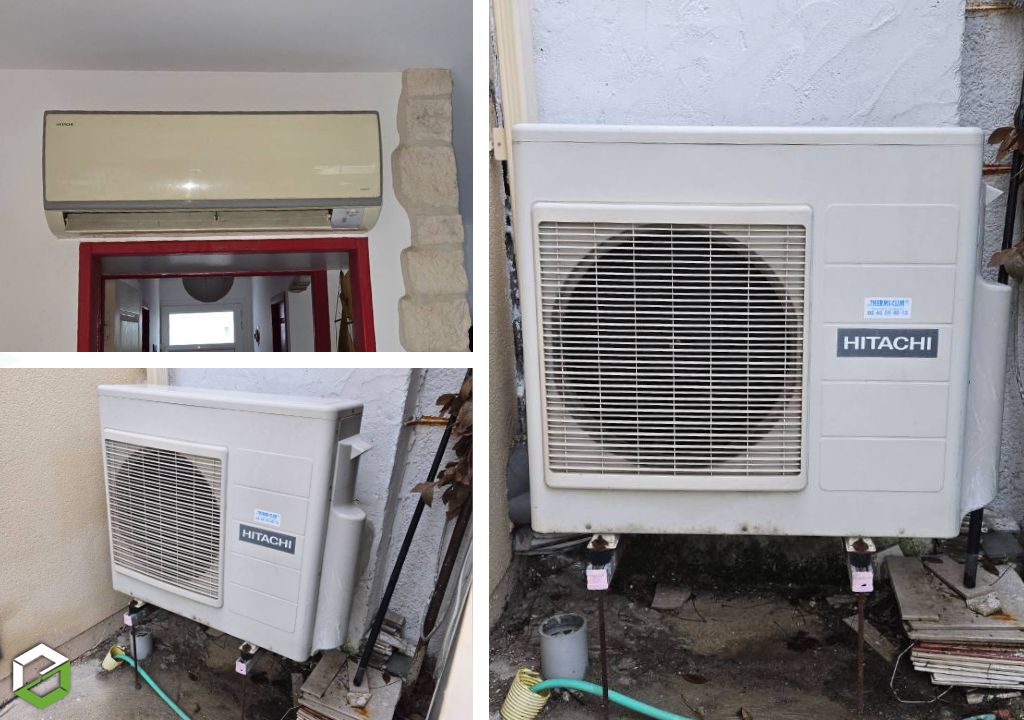 Fourniture et pose d'une climatisation réversible split Hitachi -Charente Maritime (17)