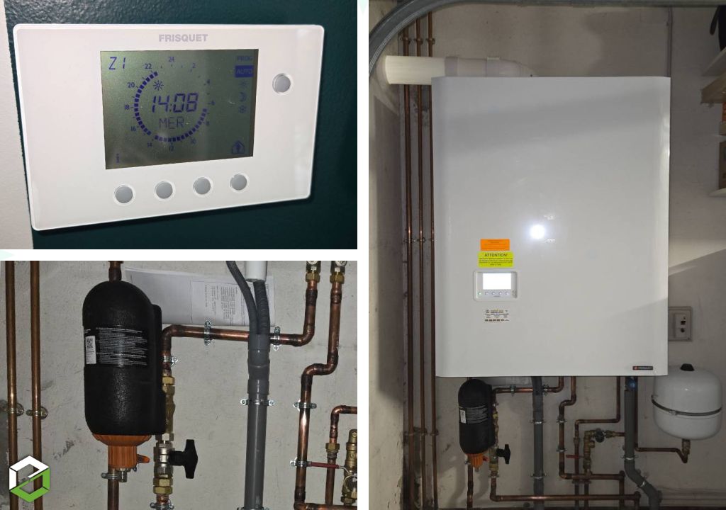 Ets THERMI-GAZ : Installation d'une chaudière gaz Frisquet Haute Performance avec protection JUDO Heifi-Top