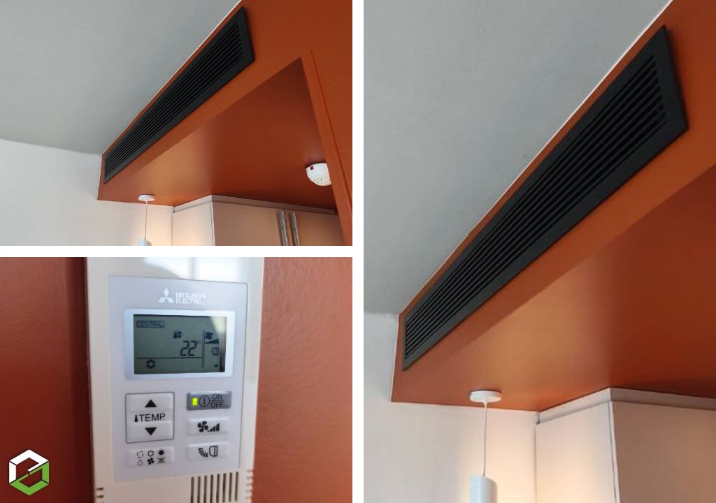 Installation d'une pompe à chaleur air/air gainable Mitsubishi Électric, Home Partenaire (17)